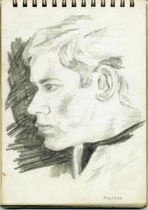 Gordon Frickers self portrait, age 17.