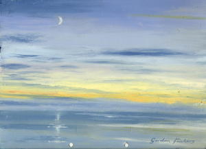  St Austell Bay, Sunset, moon rise, Cornwall