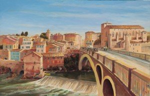 Gaillac, a view including the Abbaye St Michel