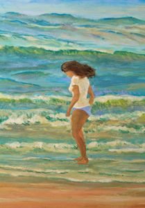 Beach painting on location.