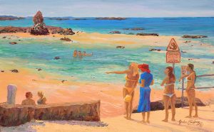 la Plage de Mine D'Or, at Penestin, tableau.